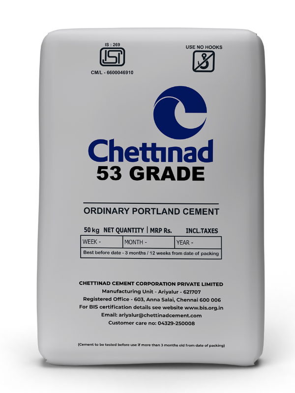 Chettinad OPC 53 Cement - Reliable Choice for Strong Concrete