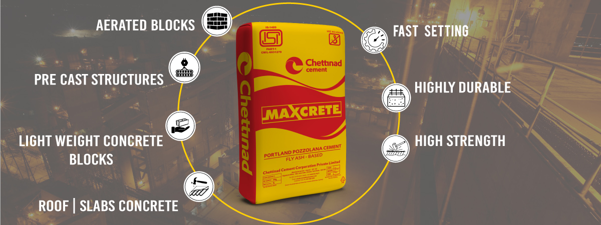 Maxcrete by Chettinad Cement – Ideal for Aerated Blocks and Precast Structures