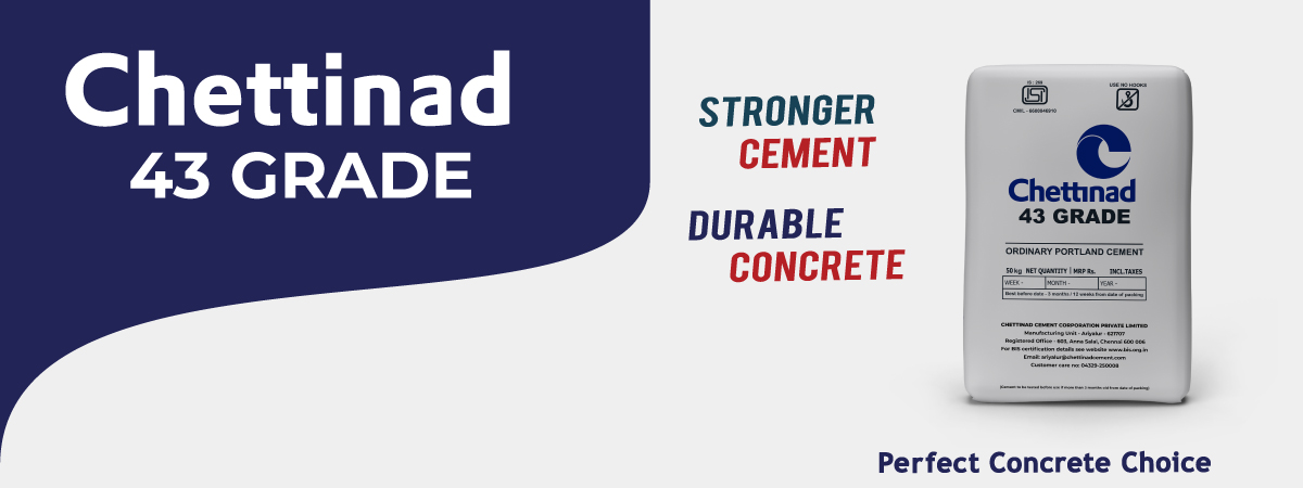 Chettinad OPC 43 Cement Bag - Superior Quality for Robust Construction