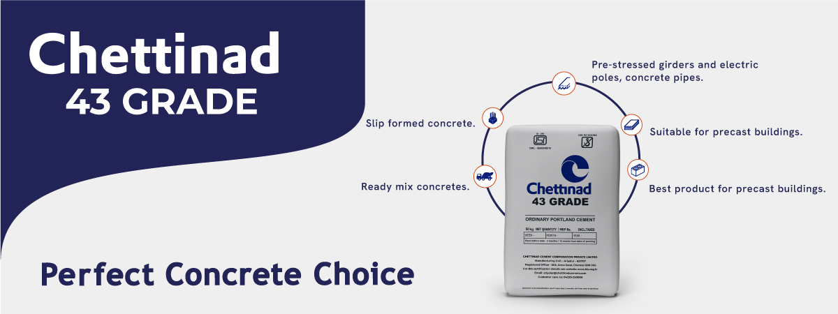 Chettinad OPC 43 Cement Bag - Superior Quality for Robust Construction